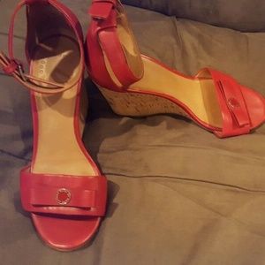 Marc by Marc Jacobs 36.5 6.5 red wedge sandals